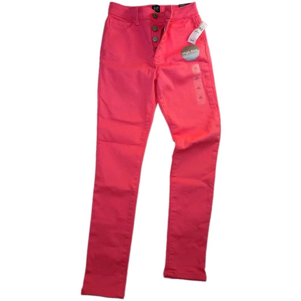 GAP Girls Jeans Size 10 Pink High Rise Jegging Denim Stretch NEW (P0033B6)
